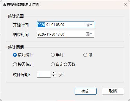 设置报表数据统计时间